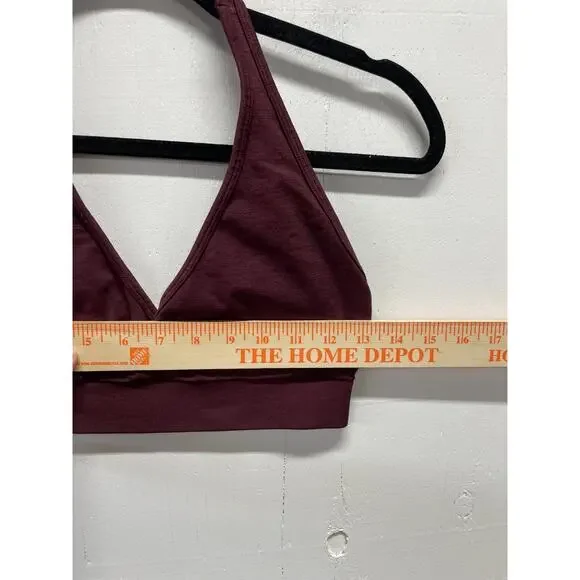 Young LA Women's Padded Halter Sports Bra Medium Maroon Color Activewear - Picture 6 of 6